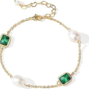 Elegant 18K Gold-Plated Pearl Bracelet